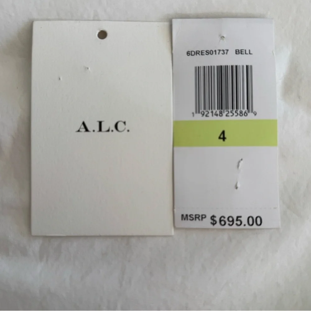 A.L.C. One-Shoulder Pleated Dress - 4 - Picture 3 of 5